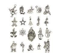 EXCEART 20 Pcs Pendentif Argent TibéTain - Accessoire De Bricolage ÉLéGant Pour Colliers Bracelets Et Boucles D'Oreilles IdéAl Pour Fabrication Artisanale