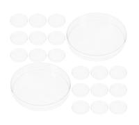 EXCEART 20 Pièces Boîtes de Pétri en Plastique Transparent avec Couvercle, Rondes 90mm, Adaptées pour Culture de Cellules en Laboratoire, Empilables et Réduisant L'évaporation