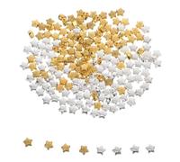 EXCEART 200 Pièces Star Spacer Beads Plastic Five Pointed Pendant Beads For Bracelet Necklace DIY Jewelry Making Craft Accessories Lightweight