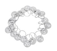 EXCEART 20pièces Étiquettes Numérotées Inox Robustes avec Anneaux pour Identification Clés Durables et Faciles à Attacher pour Piscine Sauna Fitness et Commerces
