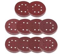 EXCEART 25 Pièces Disques de Ponçage Auto-agrippants 5 Pouces, Papier de Verre Grain 100, Alumine, 8 Trous, Résistants à L'humidité, pour Ponceuse