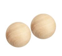 EXCEART 2pcs Ébauches Rondes en Bois Solide 9cm, Balle Peinte Lisse pour Projets DIY et Gravure, Décoration Rustique et Artisanat Créatif