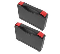 EXCEART 2pièces Boîte à Outils Compacte Noire Résistante Aux Chocs avec Poignée Ergonomique Mallette Portable Plastique Robuste pour Rangement Et Protection des Petits Outils pour Usage Ex