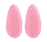 EXCEART 2pièces Brosse Faciale Silicone Douce pour Nettoyage et Massage Visage Anti-points Noirs Portable Rose