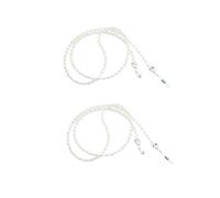 EXCEART 2pièces Lunettes Chaîne Antidérapante Lot De Cordon Pour Lunettes Blanc Accessoires Support Chaînette