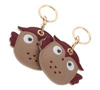 EXCEART 2pièces Porte-clés Hibou Mignon avec Étui à Cartes Pu Pendentif Décoratif pour Sac à Dos Accessoire pour Femmes et Garçon Fille