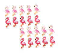 EXCEART 3 Ensembles Bijoux En Résine Flamant Rose Pour Halloween Petites Breloques Mignonnes Pour Femmes Accessoires De Bricolage Breloques En Émail Pour Flamant Rose Mini 40 pièces * 3