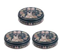 EXCEART 3 Pièces Boîte D’emballage pour Biscuits en Fer Blanc Grosse