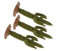 EXCEART 3 Pièces Mini Cactus Décoratif Artificiel Vert PVC