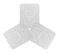 EXCEART 3 Pièces Moule Silicone pour Pendentifs Instruments de Musique Résine Artisanale Compacte et Facile à Utiliser