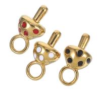 EXCEART 3 Pièces Pendentif Champignon Mini Coloré en Acier Inoxydable pour Création de Bijoux, Design Unique et Adapté aux Peaux Sensibles, pour Boucles D'oreilles et Présents