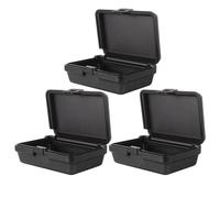 EXCEART 3 Pièces Petite Caisse à Outils Noire Étanche en Plastique, Protection D'instruments, Design Scellé Compact pour Électriciens et Techniciens en Maintenance et Situations d'urgence
