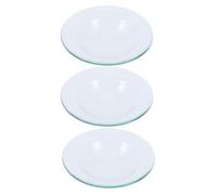 EXCEART 3 Pièces Soucoupe Ronde en Verre 4 Pouces pour Chauffe-Cire | Plat de Rechange, Usage Cire et Huile Aromatique, Format Rond de 4 Pouces, Verre Transparent