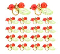 EXCEART 30 Pièces Breloque de Téléphone Kawaii Cerise Rouge en Plastique et Alliage, Charme Amulette Élégant 3d pour Création Diy, pour Porte-clés et Boucles D'oreilles