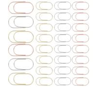 EXCEART 30 Pièces Trombones de Bureau en Métal Larges 50mm pour Organisation Rapide et Sécurisée des Fichiers, Grandes Pinces à Papier Décoratives pour Espace de Travail et Bureau