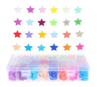 EXCEART 360 Ensembles de Boutons-Pression en Plastique Boutons-Pression en Résine Étoiles avec Une Boîte de Rangement pour L'artisanat des Couches