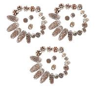 EXCEART 3ensembles Kit De Matériaux Pour Décorations De Avec Pignes De Pin Séchées Pour Artisanales Et Décorations