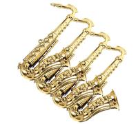 EXCEART 4 pcs Modèle de Saxophone Artificiel en Plastique, Modèle de Saxophone Factice Doré pour DIY, Décoration dIntérieur, 4,72 Pouces