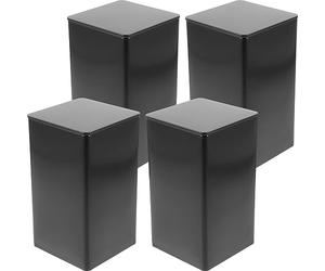 EXCEART 4 Pièces Boîtes à Thé Carrées Coffre à Thé Bidon De Céréales Boîtes De Nourriture De Cuisine Pots De Stockage De Thé Boîte à Café Boîte En Métal Boite Cadeau Fer Blanc Métal Peut