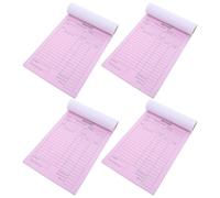 EXCEART 4 Pièces Carnet de Reçus Commerciaux en Papier 2 Parties Autocopiant avec Colonnes Multiples pour Boutiques et Commerces de Détail Suivi Détaillé des Commandes