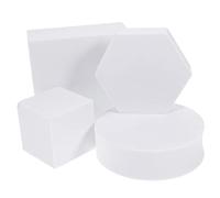 EXCEART 4 pièces Lot de Accessoires Photo Géométriques Mousse Blanche Cubes et Formes Variées Supports Photo pour Bijoux Cosmétiques et Décoration Studio