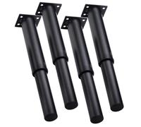 EXCEART 4 pièces Meuble Réglables Noir Supports Robustes pour Lits Canapés Armoires Hauteur Ajustable Renfort Stable pour et Chaises