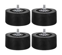 EXCEART 4 Pièces Pieds Ronds en Caoutchouc Anti-vibrations pour | Chocs, Support Solide, Pose Simple, pour Bases Béton et Surfaces, Noir