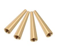 EXCEART 4 Pièces Rehausseurs de Meubles Décoratifs en Cuivre Doré Pied Conique Stable, Support Facile à Nettoyer pour Boîtes à Bijoux et Projets D'amélioration Maison