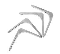 EXCEART 4 pièces Support Équerre Acier Inoxydable Fixation Murale Robuste pour Étagères Flottantes Support Courbé Stable Installation Facile avec Accessoires Usage Polyvalent Cuisine et