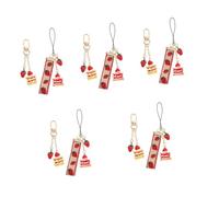 EXCEART 5 Ensembles Chaîne De Téléphone Décorative Avec Cloche De Fraise Accessoire Perte Et Unique Pour Clé Et Téléphone Pour Décoration De Et Bricolage 2 Pièces * 5