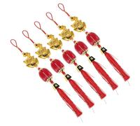EXCEART 5 Pièces Décoration Suspendue Chèvre du Zodiaque Chinois, Année | Polyester et Plastique, Motif Classique, Léger, pour Portes et Pots Bonsaï, Maison Bureau