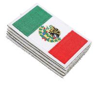 EXCEART 5 pièces Lot de Patchs Thermocollants Drapeau National Mexique Écussons Brodés Légers et Souples pour Vêtements Sacs et Accessoires Décoratifs