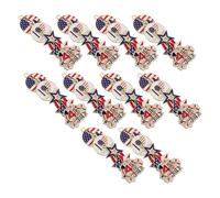 EXCEART 50 Pièces Breloques Patriotiques en Alliage pour Bijoux | Accessoires Miniatures pour Boucles D’oreilles et Porte-clés, Styles Assortis, Usage Festif, Culture Américaine