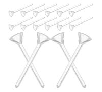 EXCEART 500 Pièces Fermoirs de Boucles D'oreilles en Plastique Transparent pour Créations Diy, Légers et Adaptés aux Clous D'oreilles et Strass, Fabrication de Bijoux et Fêtes
