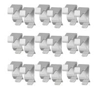 EXCEART 50pcs Clips de Pilastre en Fer Argenté pour Étagères Cuisine et Bureau, Fixation Détachable et Ajustable pour Support de Hauteur Facile, Remplacement Rapide