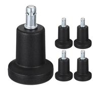 EXCEART 5pièces Bell Glides Replacement for Office Chair Base Fixed Feet Protecting Wood Floors Easy Snap-in Installation