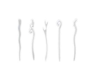 EXCEART 5pièces Moule Silicone Épingle À Cheveux Outils De Bricolage pour Création De Bijoux Flexible Et Réutilisable