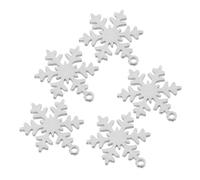 EXCEART 5pièces Pendentif De Noël Acier Inoxydable Breloques Sapin De Noël Pour Fabrication Bijoux Petites Plaques Identité