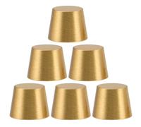 EXCEART 6 Pièces Pieds de Support en Laiton Doré pour Planches à Découper et Plateaux en Bois, Patins Protecteurs Élégants pour Meubles Cuisine et Objets Artisanaux