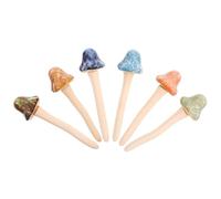 EXCEART 6pcs Ornements de Champignons Miniatures en Céramique Légers pour Décoration de Micro-Paysage et Petit Jardin, comme Accessoires Photo Couleur Aléatoire