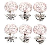 EXCEART 6Pcs Perle Bouton Broches Femmes Chemise Broche Revers Pins Sécurité Nouveauté Cover Up Boutons Corsages À Poitrine Chandail Châle Clips Pas de Boutons pour Femmes Rose
