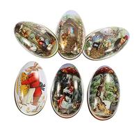 EXCEART 6pièces Boîte De Rangement Pâques Tôle Support Décoratif Pour Bonbons Et Mints Pour De Fête Et Décoration De