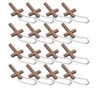 EXCEART 72 Pièces Porte-clés Mini Croix en Bois Rustique pour Baptême et Fêtes de Pâques, Pendentif Artisanal en Bois Naturel, pour Bijoux DIY et Présents Chrétiens