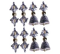 EXCEART 8 Pcs Bouddhiste Pendentif Chanceux Vajra Pilon Accents De Maison Décor Bijoux Religieux Résultats Rétro Petit Collier De Croix Pour Hommes Cloche La