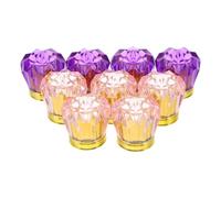EXCEART 9 Pièces Couvercle de Flacon Parfum Plastique Couleur Rose et | Motif Diamant Réfléchissant, Lot de 5 Pièces Rose Clair et 4 Pièces Violet, pour Huiles Essentielles et Espaces Domestiques