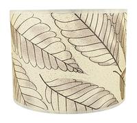 EXCEART Abat-jour de Rechange Tissu Motif Feuilles E27, Diamètre 22 Cm, pour Lampe de Table Bureau et Salon, Abat-jour D'intérieur Décoratif, Remplacement Lampadaire, Usage Quotidien