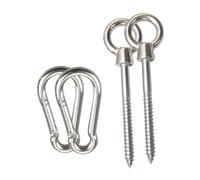 EXCEART Accessoires de Suspension pour hamac en Acier Inoxydable 4 pièces, Crochets pour hamac, sécurité d’Usage, pour hamac Yoga et Jungle Hammock