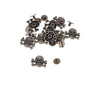 EXCEART Accessoires Rivets TêTe De Mort en Alliage De Zinc 10Pcs DéCoration Punk en Bronze Antique pour VêTements Chaussures Sacs Et Ceintures