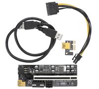 EXCEART Adaptateur Pci-e pour Carte Graphique Kit Extension Pci Express avec Voyants LED Intégrés Condensateurs pour Alimentation Stable