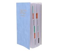 EXCEART Agenda Journalier 2027 A6 en Papier PU avec Index Mensuel | Accès Rapide aux Mois, Demi-page par Jour, Planification Annuelle, Format Ultraportable, Prise de Notes